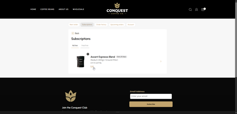 Now that you can see your active subscriptions, select 'Edit' on the subscription you wish to deactivate.